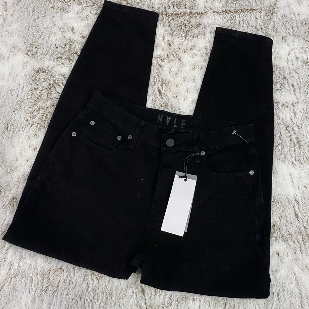 Cropped Black Skinny Jeans | HALE Women Skinny Jeans | Women Crop Jeans Size 27 - Picture 2 of 15